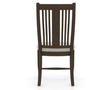 Canadel Dining Chair 2250 in TB Fabric and 29 Hazelnut Washed, back view