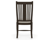 Canadel Dining Chair 2250 in TB Fabric and 59 Davy's Grey, back view