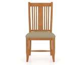 Canadel Dining Chair 2250 in XY Faux Leather and 01 Honey Washed, front view