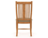 Canadel Dining Chair 2250 in XY Faux Leather and 01 Honey Washed, back view