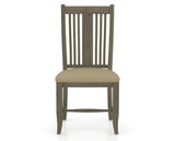 Canadel Dining Chair 2250 in XY Faux Leather and 08 Shadow, front view