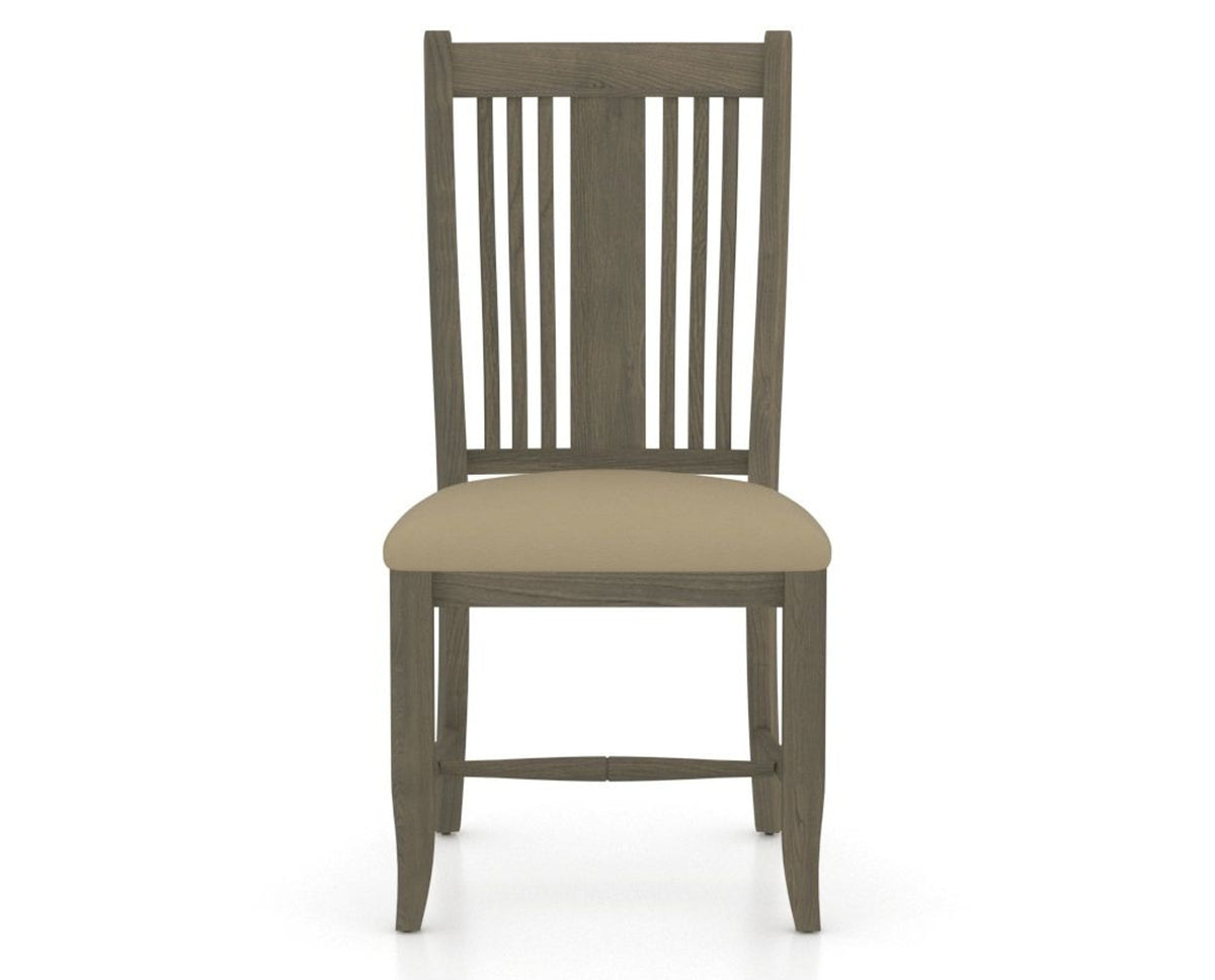 Canadel Dining Chair 2250 in XY Faux Leather and 08 Shadow, front view