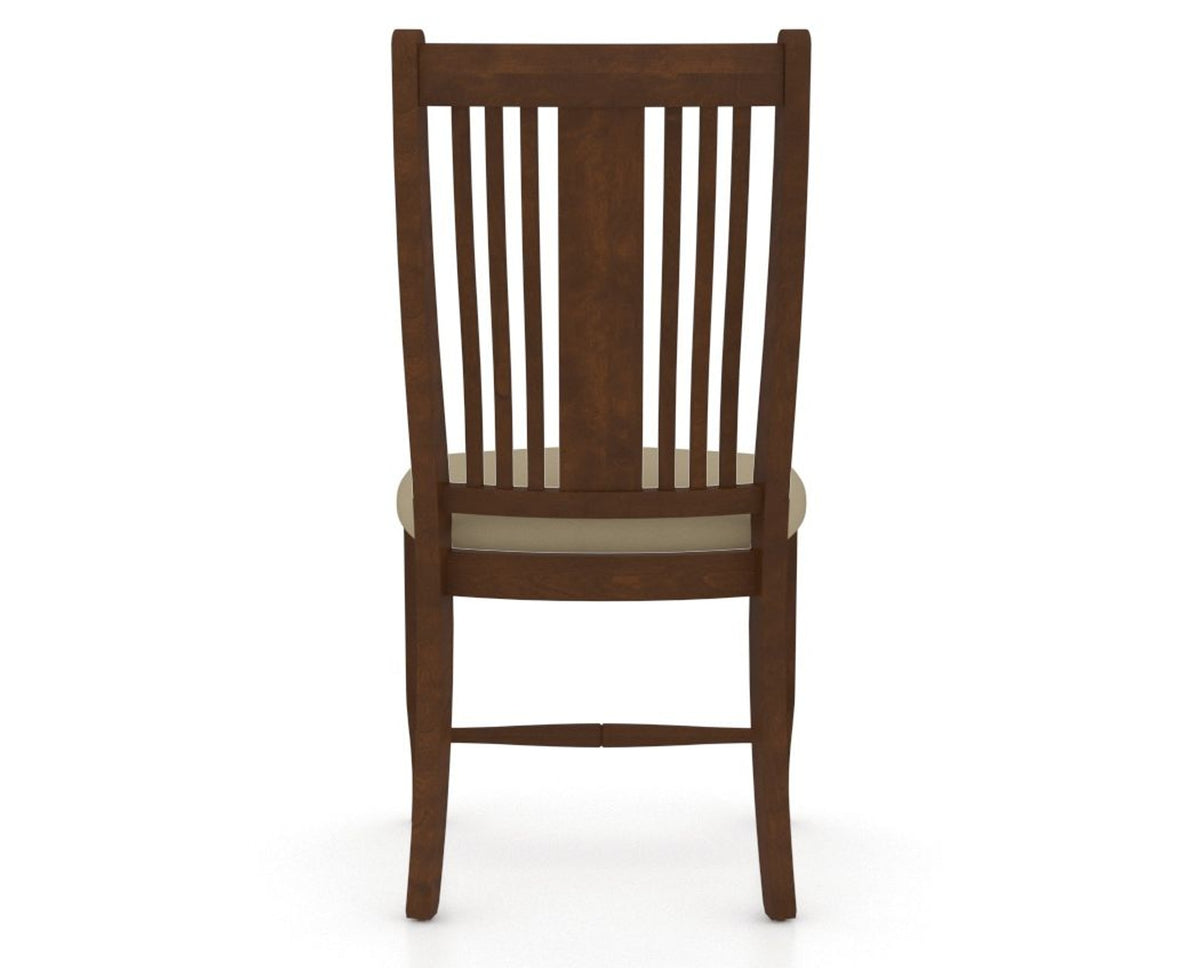 Canadel Dining Chair 2250 in XY Faux Leather and 19 Cognac Washed, back view