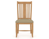Canadel Dining Chair 2250 in XY Faux Leather and 20 Caramel Washed, front view