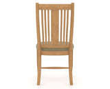 Canadel Dining Chair 2250 in XY Faux Leather and 20 Caramel Washed, back view