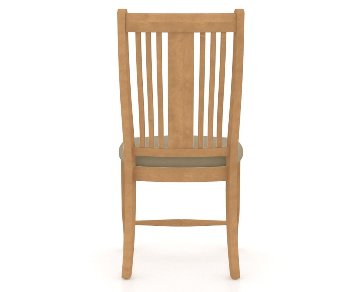 Canadel Dining Chair 2250 in XY Faux Leather and 20 Caramel Washed, back view