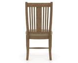 Canadel Dining Chair 2250 in XY Faux Leather and 25 Pecan Washed, back view