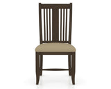 Canadel Dining Chair 2250 in XY Faux Leather and 29 Hazelnut Washed, front view