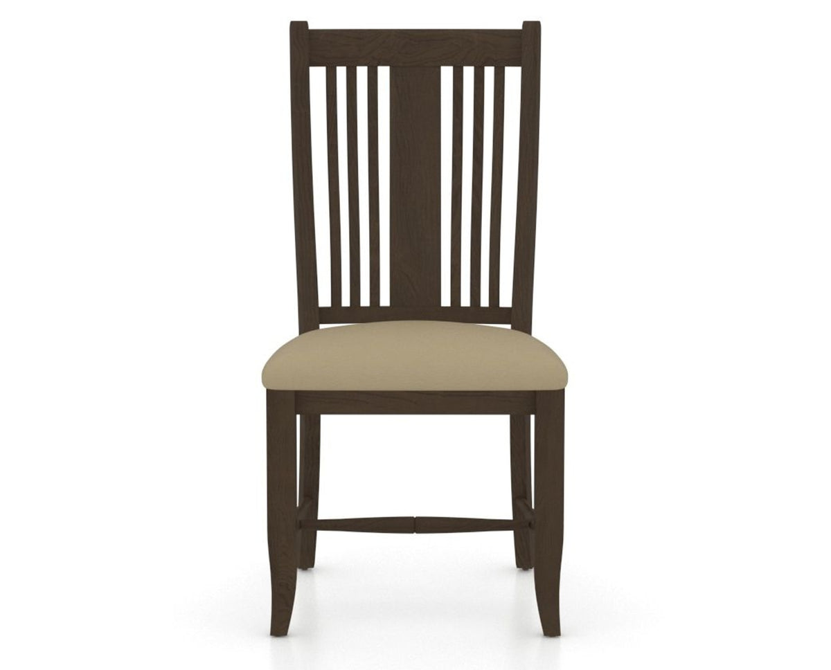 Canadel Dining Chair 2250 in XY Faux Leather and 29 Hazelnut Washed, front view