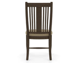Canadel Dining Chair 2250 in XY Faux Leather and 29 Hazelnut Washed, back view
