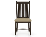Canadel Dining Chair 2250 in XY Faux Leather and 59 Davy's Grey, front view