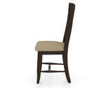 Canadel Dining Chair 2250 in XY Faux Leather and 59 Davy's Grey, side view