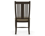 Canadel Dining Chair 2250 in XY Faux Leather and 59 Davy's Grey, back view
