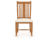 Canadel Dining Chair 2250 in YJ Faux Leather and 01 Honey Washed, front view