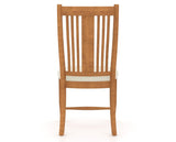 Canadel Dining Chair 2250 in YJ Faux Leather and 01 Honey Washed, back view