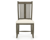 Canadel Dining Chair 2250 in YJ Faux Leather and 08 Shadow, front view