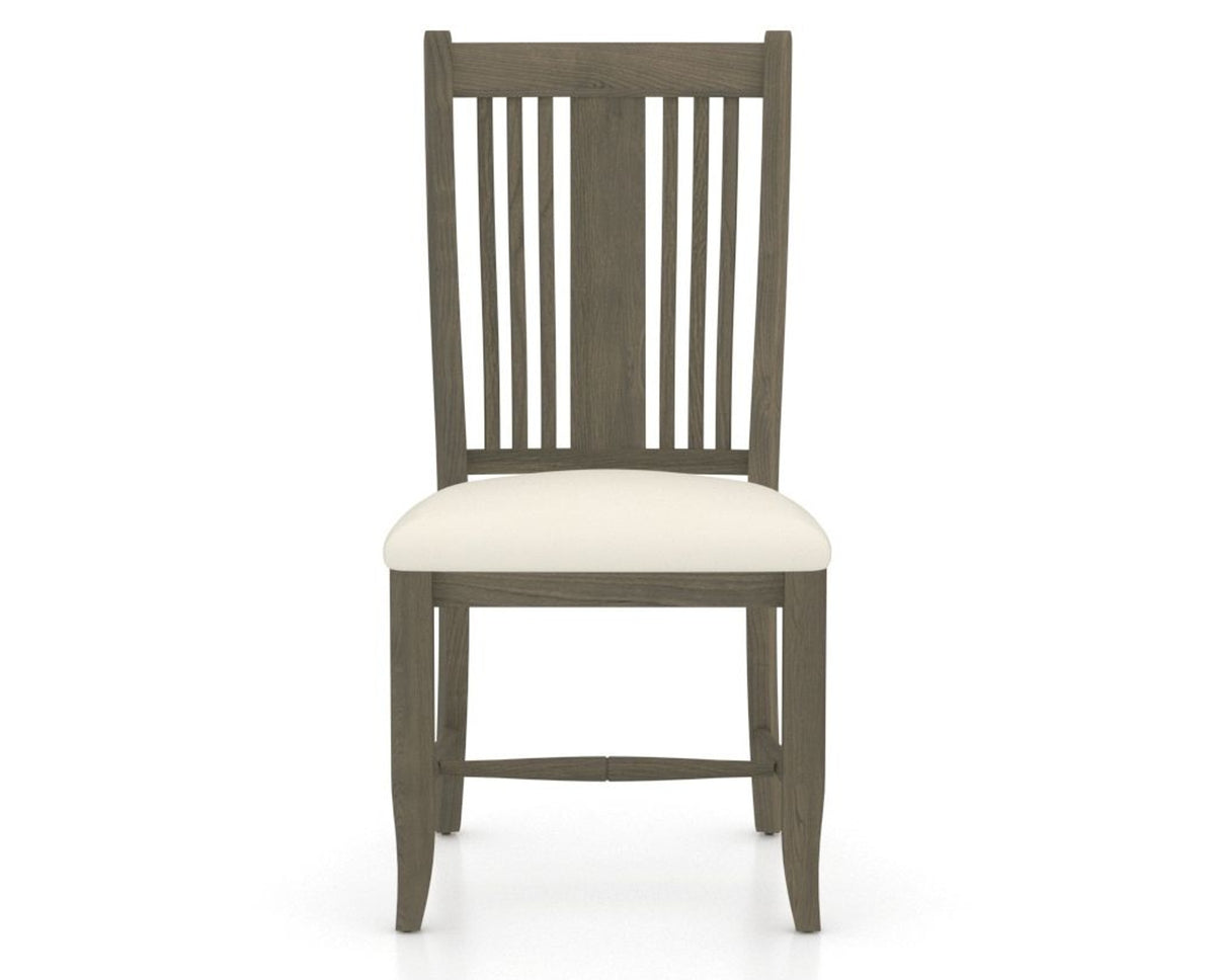 Canadel Dining Chair 2250 in YJ Faux Leather and 08 Shadow, front view