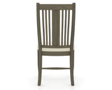 Canadel Dining Chair 2250 in YJ Faux Leather and 08 Shadow, back view