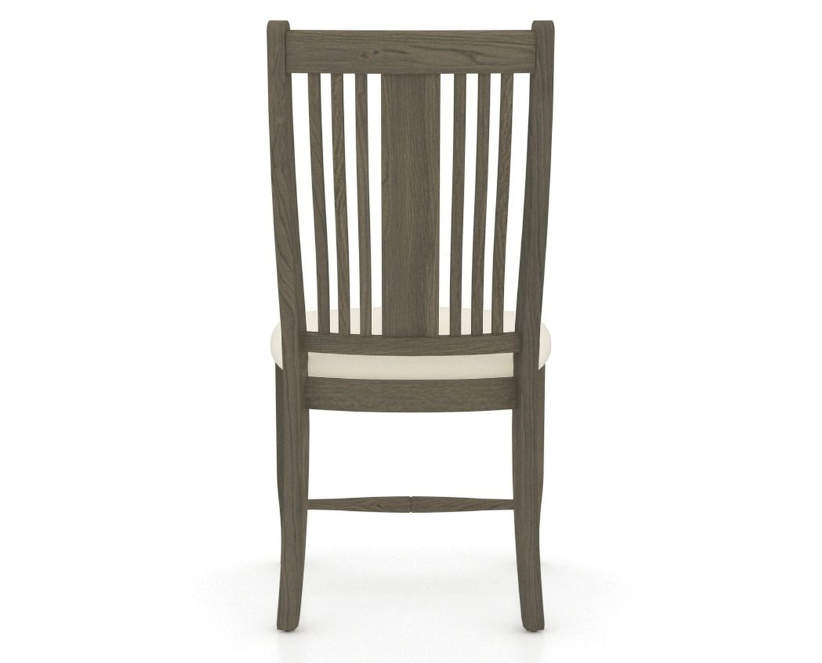 Canadel Dining Chair 2250 in YJ Faux Leather and 08 Shadow, back view
