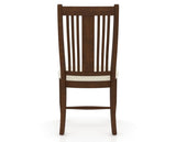 Canadel Dining Chair 2250 in YJ Faux Leather and 19 Cognac Washed, back view