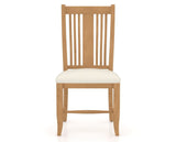 Canadel Dining Chair 2250 in YJ Faux Leather and 20 Caramel Washed, front view
