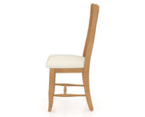 Canadel Dining Chair 2250 in YJ Faux Leather and 20 Caramel Washed, side view