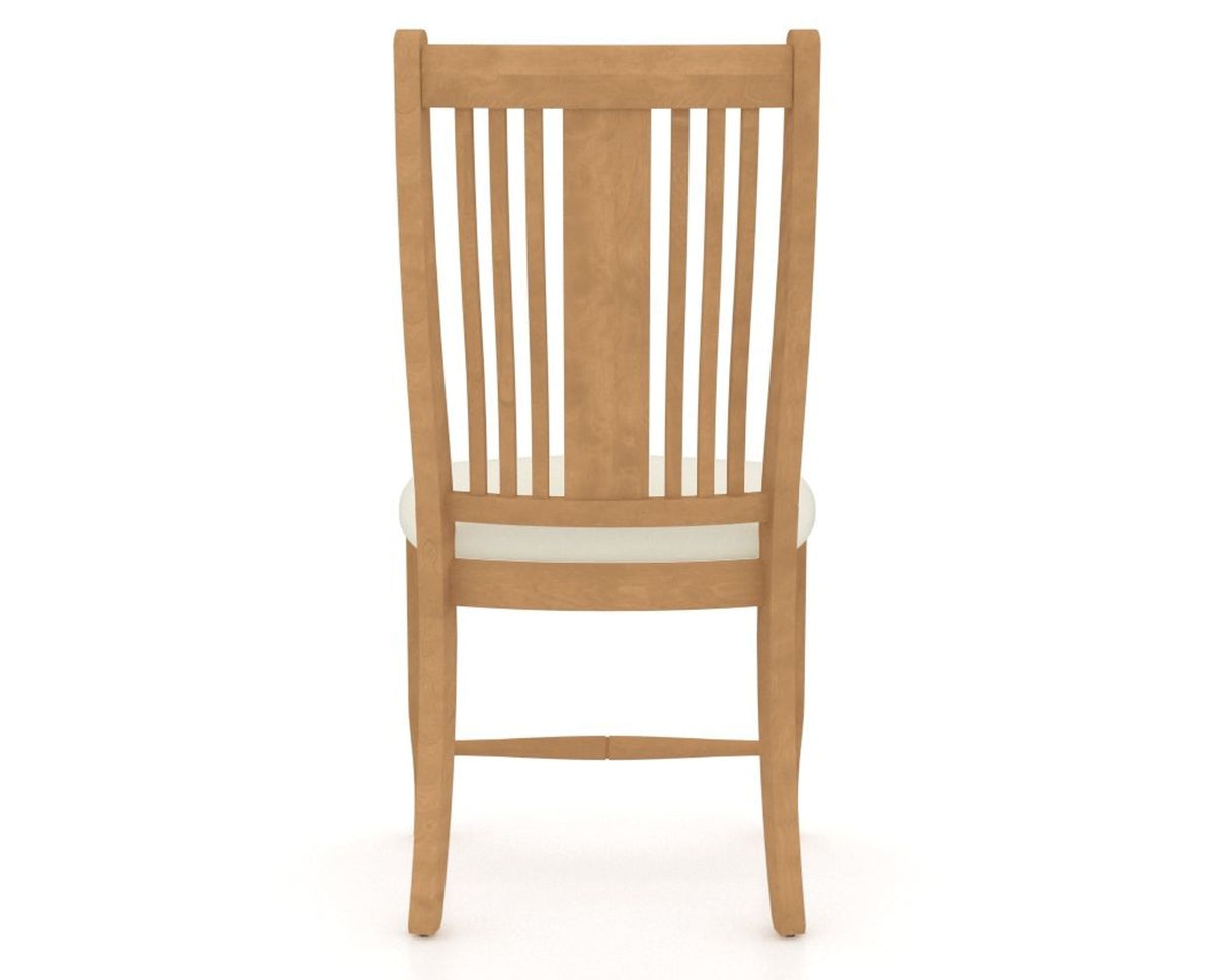 Canadel Dining Chair 2250 in YJ Faux Leather and 20 Caramel Washed, back view