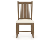 Canadel Dining Chair 2250 in YJ Faux Leather and 25 Pecan Washed, front view