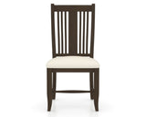 Canadel Dining Chair 2250 in YJ Faux Leather and 29 Hazelnut Washed, front view