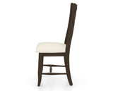 Canadel Dining Chair 2250 in YJ Faux Leather and 29 Hazelnut Washed, side view