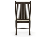 Canadel Dining Chair 2250 in YJ Faux Leather and 59 Davy's Grey, back view