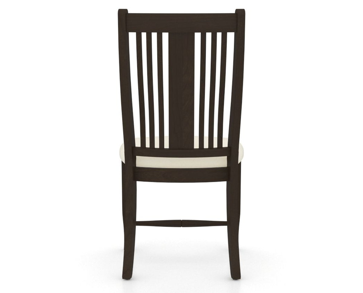 Canadel Dining Chair 2250 in YJ Faux Leather and 59 Davy's Grey, back view