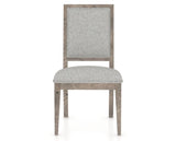 Canadel Loft Upholstered Dining Chair 312A in 7C Fabric and 08 Shadow, front view