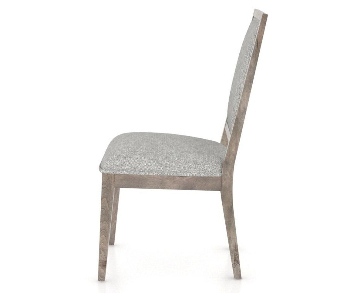 Canadel Loft Upholstered Dining Chair 312A in 7C Fabric and 08 Shadow, side view
