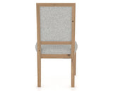 Canadel Loft Upholstered Dining Chair 312A in 7C Fabric and 20 Caramel Washed, back view