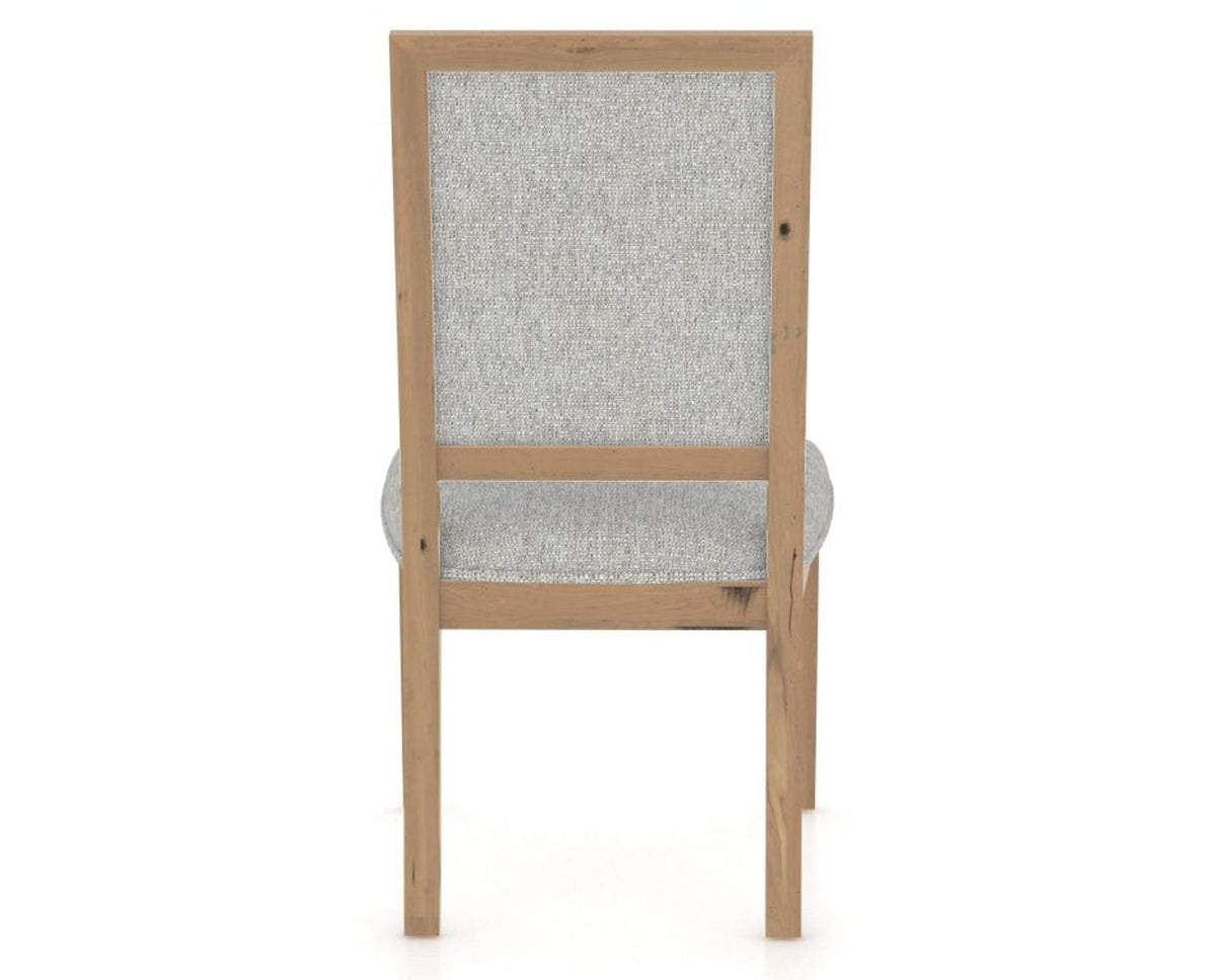 Canadel Loft Upholstered Dining Chair 312A in 7C Fabric and 20 Caramel Washed, back view