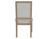Canadel Loft Upholstered Dining Chair 312A in 7C Fabric and 25 Pecan Washed, back view