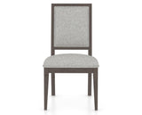 Canadel Loft Upholstered Dining Chair 312A in 7C Fabric and 29 Hazelnut Washed, front view
