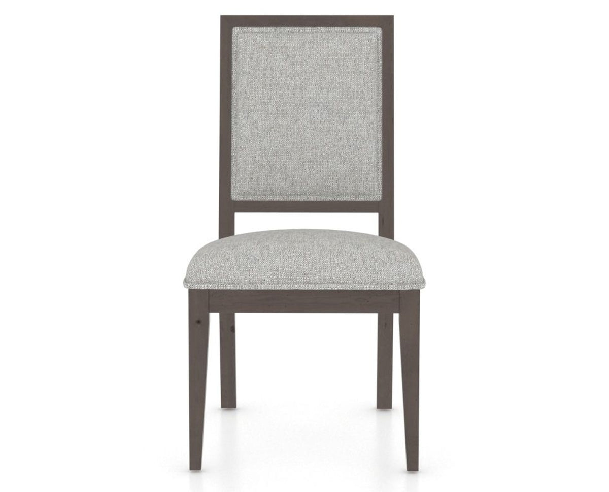 Canadel Loft Upholstered Dining Chair 312A in 7C Fabric and 29 Hazelnut Washed, front view
