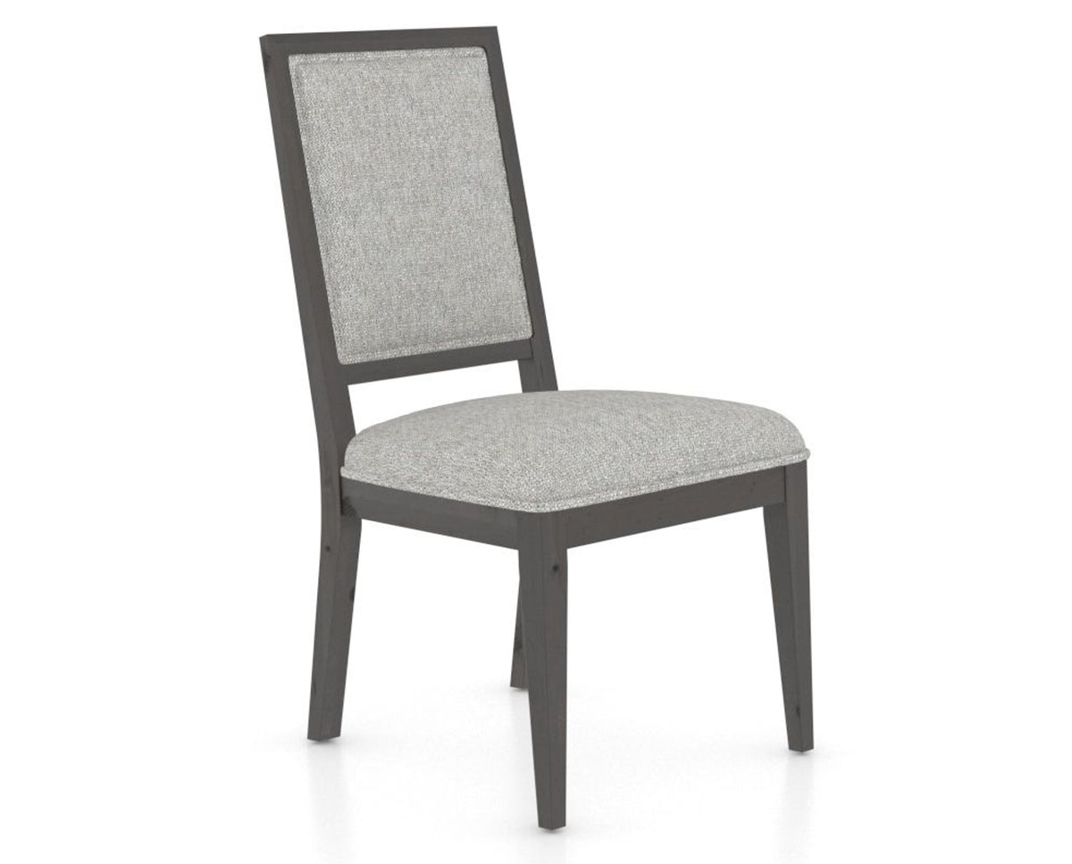 Canadel Loft Upholstered Dining Chair 312A in 7C Fabric and 59 Davy's Grey, three-quarter view