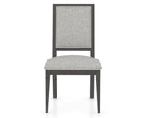 Canadel Loft Upholstered Dining Chair 312A in 7C Fabric and 59 Davy's Grey, front view
