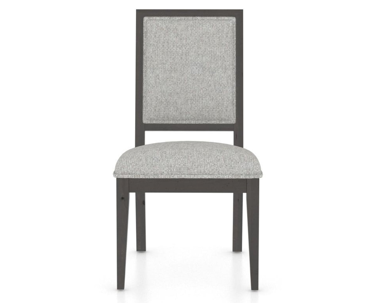 Canadel Loft Upholstered Dining Chair 312A in 7C Fabric and 59 Davy's Grey, front view