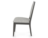 Canadel Loft Upholstered Dining Chair 312A in 7C Fabric and 59 Davy's Grey, side view