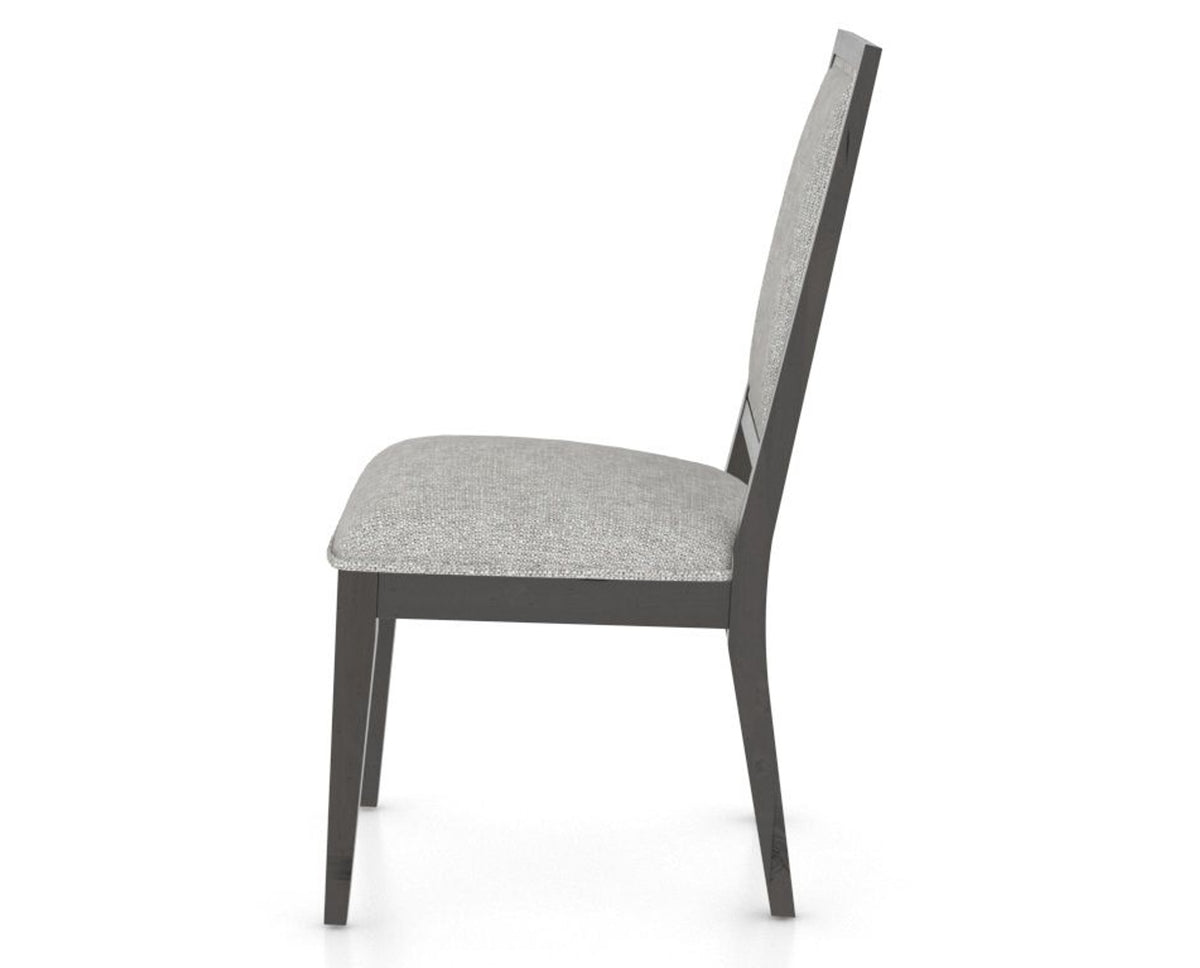 Canadel Loft Upholstered Dining Chair 312A in 7C Fabric and 59 Davy's Grey, side view