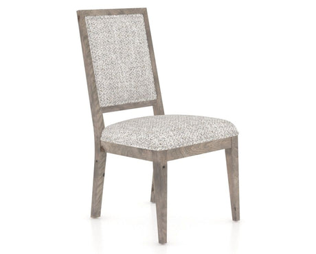 Canadel Loft Upholstered Dining Chair 312A in FP Crypton® and 08 Shadow, three-quarter view