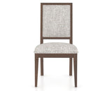 Canadel Loft Upholstered Dining Chair 312A in FP Crypton® and 19 Cognac Washed, front view