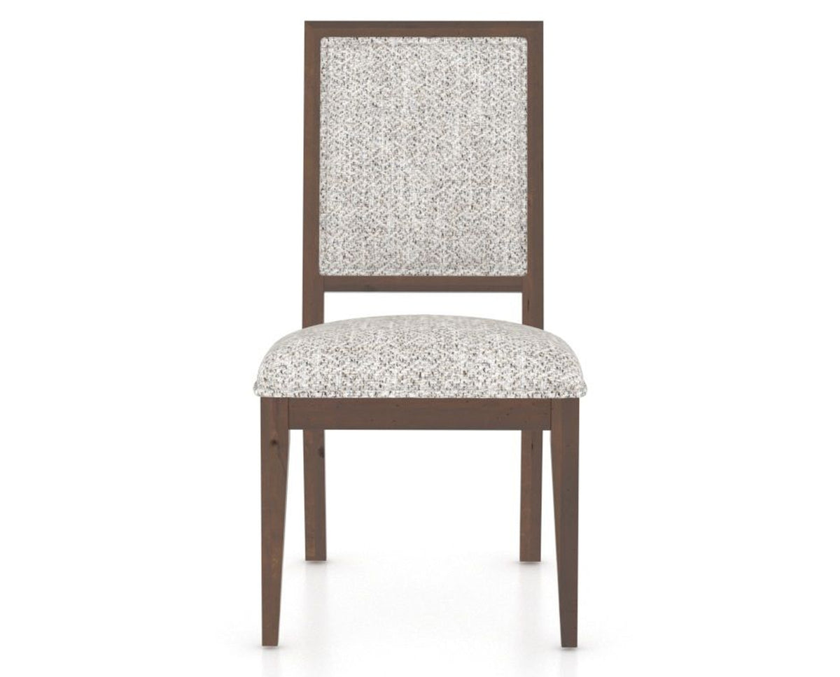Canadel Loft Upholstered Dining Chair 312A in FP Crypton® and 19 Cognac Washed, front view