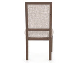 Canadel Loft Upholstered Dining Chair 312A in FP Crypton® and 19 Cognac Washed, back view