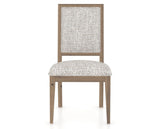 Canadel Loft Upholstered Dining Chair 312A in FP Crypton® and 25 Pecan Washed, front view
