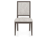 Canadel Loft Upholstered Dining Chair 312A in FP Crypton® and 29 Hazelnut Washed, front view